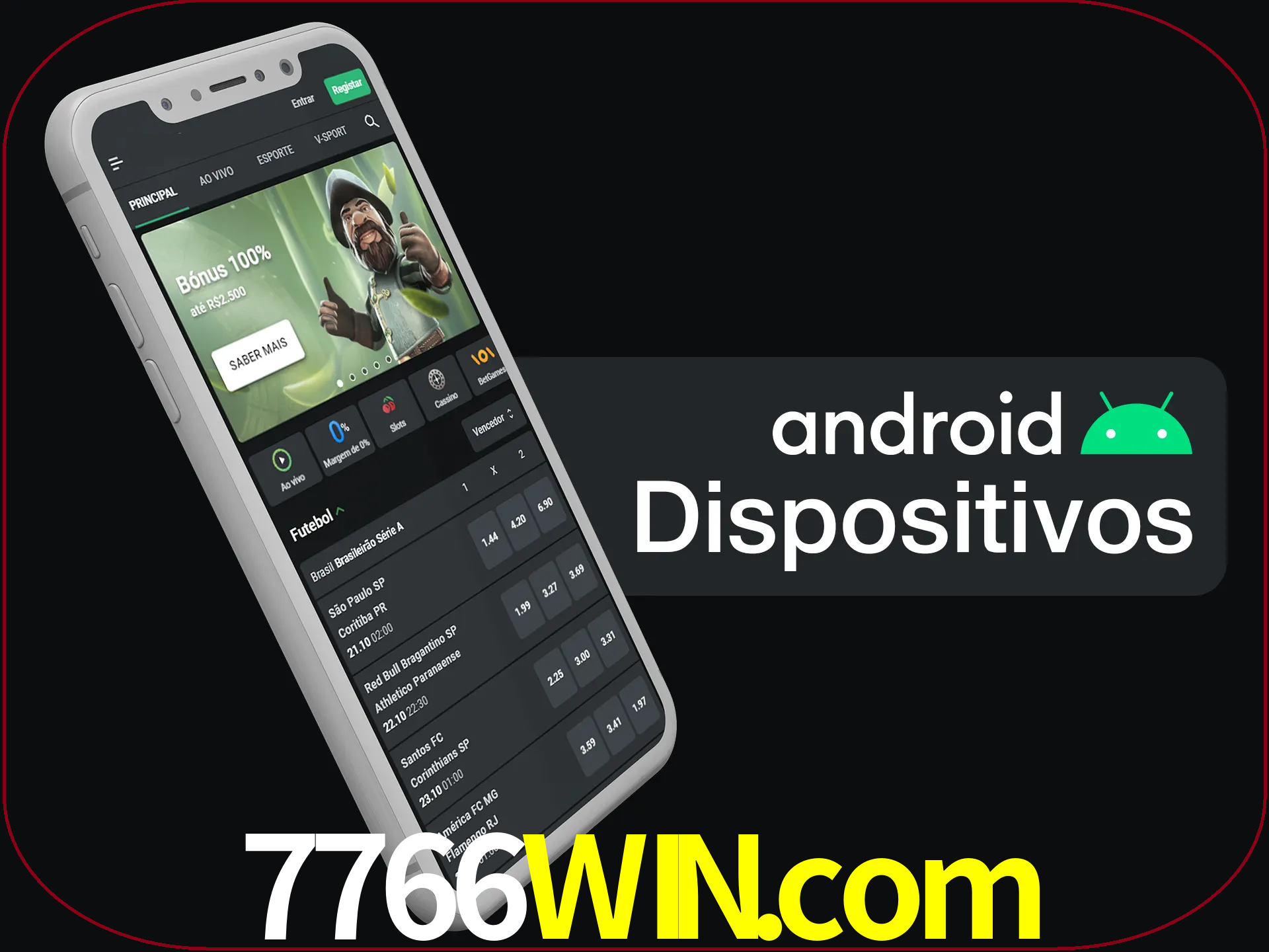 O aplicativo suporta a maioria de todos os dispositivos Android.