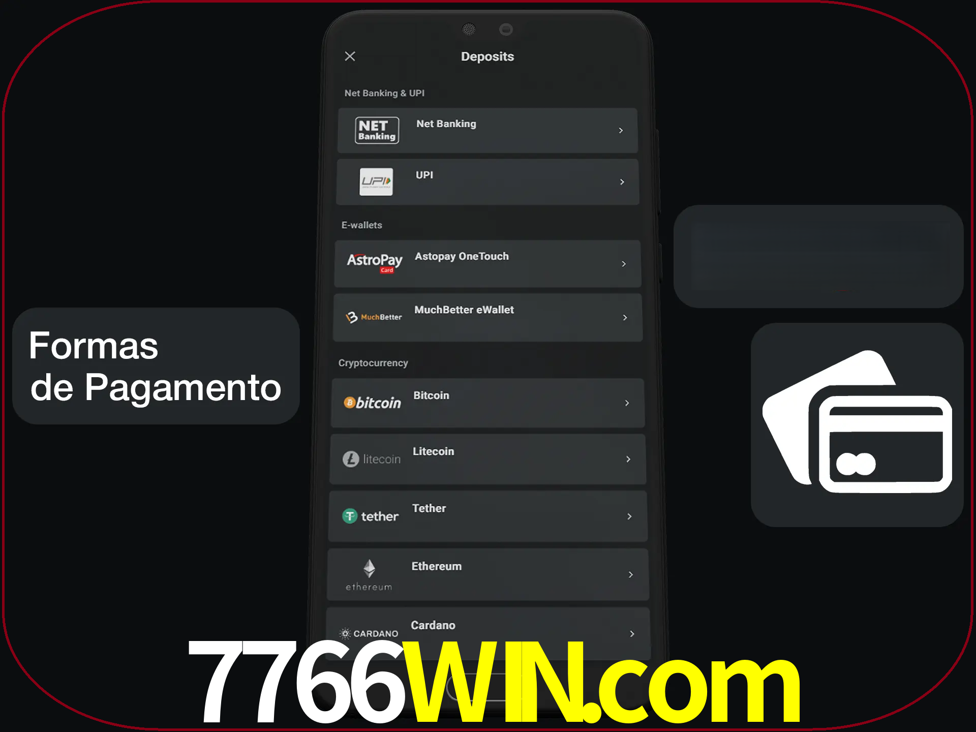 Escolha a forma de pagamento de sua preferência.